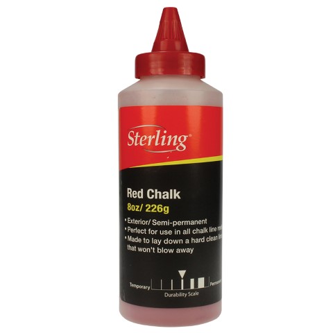 CHALK REFILL 8 OZ RED  